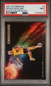 2021-22 Obsidian Black Color Blast #2 Erling Haaland PSA 9 - Picture 1 of 3