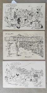 PROPAGANDA WW2 OCCUPAZIONE ALLEATA ALLIES UMORISTICA-LOTTO 3 CARTOLINE-D10-185 - Picture 1 of 1