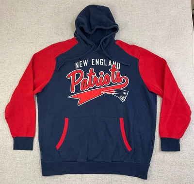 New England Patriots Hoodie Mens XXL Adult Pullover Blue Red Sweatshirt NFL Giii - Image 1 of 4