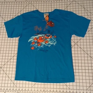 Piranha Joe St Kitts West Indies Virgin Islands Dominican T Shirt Youth XL Blue - Picture 1 of 4