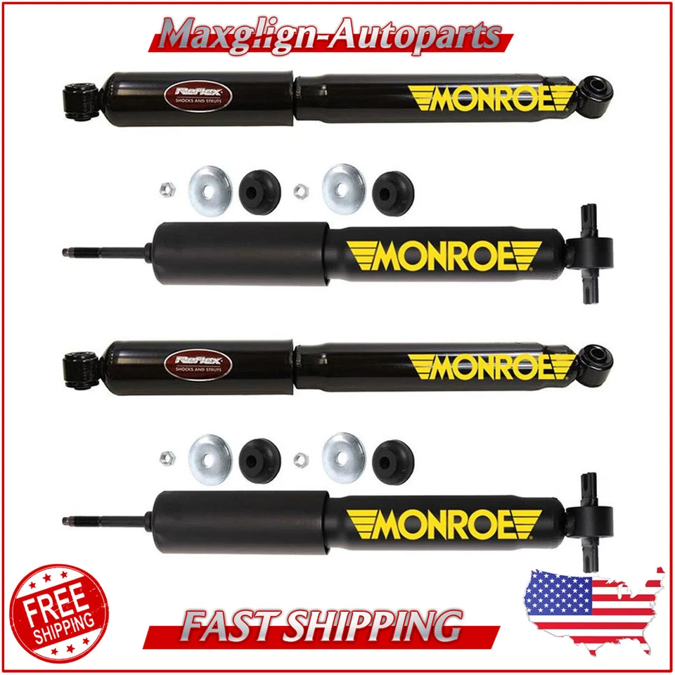 4X Shock Absorber Front Rear For 2007 Chevrolet Silverado 1500 Classic 4.3L RWD - Image 1 of 4