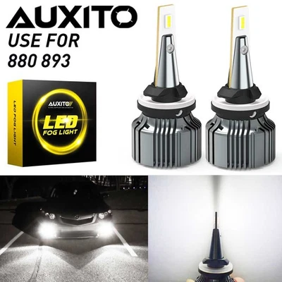 Auxito I9 880 881 892 LED Fog Driving Light Bulbs 4000LM 100W 6000k Bright White - Image 1 of 4