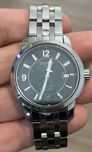Tissot Men's Watch PRC200 Swiss Quartz Black Dial Silver Steel T0144101104700 - Picture 1 of 6