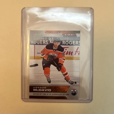 2020 -21 Topps Now Stickers Connor McDavid # 76 - Image 1 of 2
