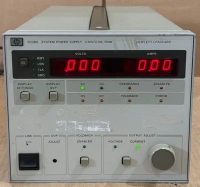 HP 6038A System Autoranging DC Power Supply 0–60 V/0–10 A 200 W Bench Supply - Image 1 of 2