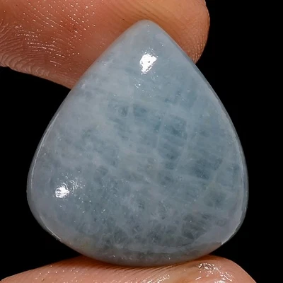 100%天然海蓝宝石心形凸圆形宝石17克拉20X18X6毫米GC-38248 — 第 1/2 张图片