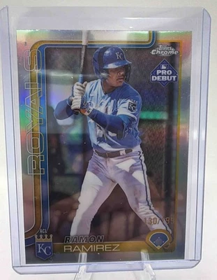 2025 Topps Pro Debut Ramon Ramirez Chrome Refractor /199 #PDC-73 - Image 1 of 2