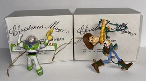 Vintage GROLIER DISNEY CHRISTMAS MAGIC- BUZZ LIGHT YEAR & Woody Ornament - Picture 1 of 6