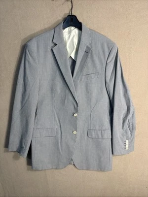 Daniel Cremieux 42L 100% ALGODÓN Cuadros de Oveja Azul Blanco Cirujano Puños Foto 1 de 4