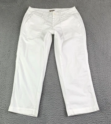 J. Jill Pants Womens Size 2 Petite Fit Cropped  White Stretch Cotton Blend - Image 1 of 4