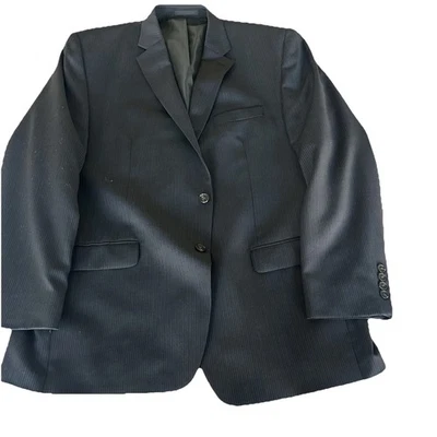 Chaps Para Hombre Azul Marino Traje Abrigo Deportivo Blazer 48R Dos Botones Negocios Mezcla Rayón Foto 1 de 4