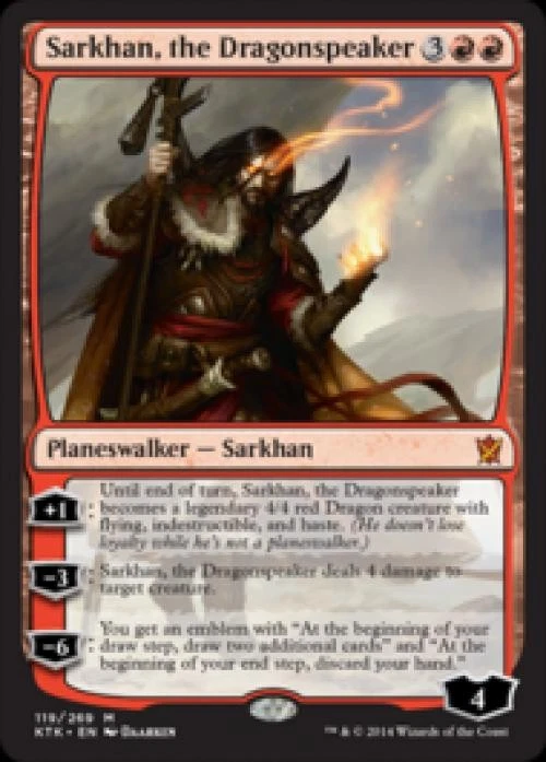 Sarkhan, the Dragonspeaker - Medium Play MTG Khans of Tarkir - Image 1 of 1