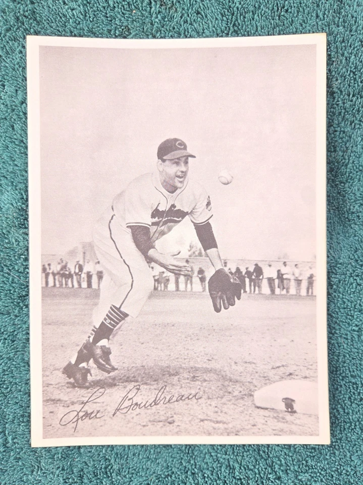Lou Boudreau Cleveland Indians Team 1949 edición foto excelente 9"x6" pin up Foto 1 de 1