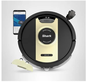 Shark RV2410WD IQ Robot Aspirador Fregona 2 en 1 Limpiador Alexa Pelo de Mascotas Negro Dorado - Imagen 1 de 10