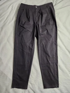 Eileen Fisher Organic Cotton Twill Pants Womens Size 32x28 Black Preppy City NEW - Picture 1 of 11