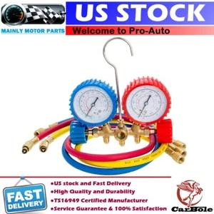 HVAC Manifold Gauge Set AC A/C Charging Service Air Conditioner Professional Kit - Bild 1 von 20