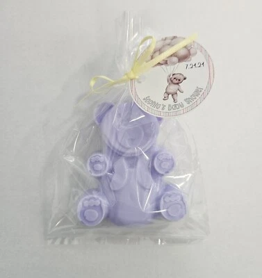 Jabón de Ducha Baby Bear Favores Fiesta Etiquetas Personalizadas Primer Cumpleaños Foto 1 de 4