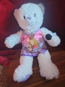 Build a Bear Hannah Montana White Bear Limited Edition Necklace Microphone Dress - Picture 1 of 8