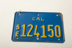 California Special Equipment License Plate (UC4) DEC 1990 (JSF6) Blue SE124150 - Picture 1 of 5