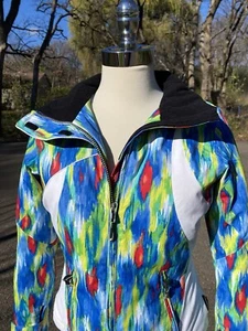 Obermeyer Jacket Snowboard Ski Hooded Ladies Size 2 Girls L or XL Colorful! - Picture 1 of 23