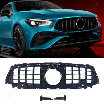 For Mercedes-Benz CLA W118 2024-2025 Black Front Bumper Grille Modified GT style - Image 1 of 4