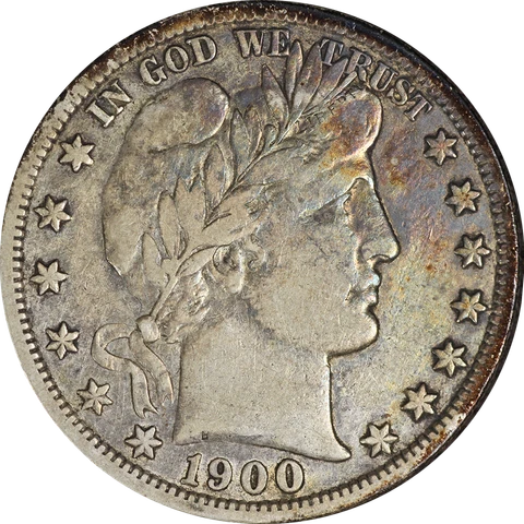1900-S Barber Half Dollar Choice VF/XF Nice Eye Appeal Strong Strike Cover