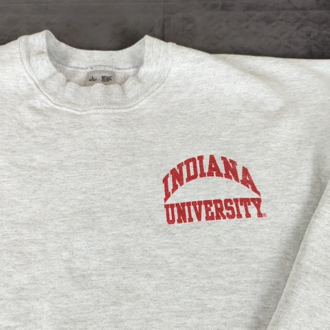 Indiana Hoosiers Sweatshirt Fruit of the Loom VTG Crew Neck Long Sleeve Adult L Cover