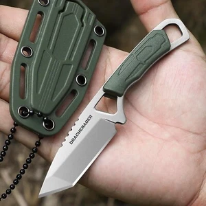 Fixed Blade Knife Self Defense Weapon Mini Defence Tool Survival Black Steel NEW - Picture 1 of 12