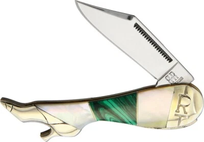 Rough Rider / Ryder Malachite & Pearl Small Leg Folding Pocket Knife RR2033 - Image 1 of 2