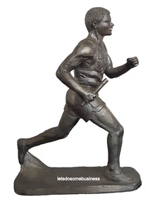 Michael Ricker 1988 Olympics Pewter Carl Lewis Runner Statue Figure RARE USA - Picture 1 of 13