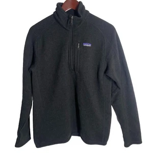 Patagonia Better Sweater Mens Size Small Black 1/4 Zip Fleece Pullover Jacket - Picture 1 of 9