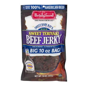 100% Beef Sweet Teriyaki Beef Jerky 10oz Resealable Bag,Made with premium - Picture 1 of 5