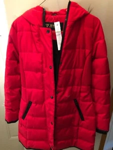 Guess Damen roter Mantel Größe XSmall 280 $ neu mit Etikett - Bild 1 von 6