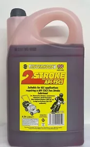 2 Stroke Oil Red Mineral 2T Two-Stroke Oil Premium Low Smoke 4.54L Silverhook - Picture 1 of 3