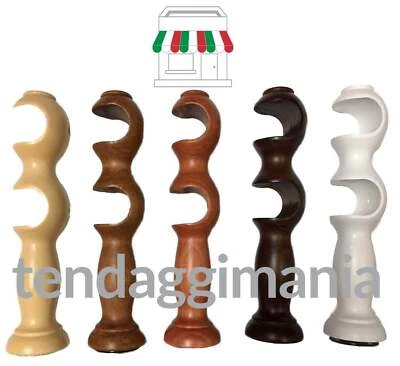 COPPIA STAFFE SUPPORTI DOPPI PER TENDE LEGNO BASTONE TENDA MM 35 VARI COLORI E M - Immagine 1 di 2