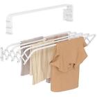 Wall Mounted Drying Rack Clothes Airer Towel Laundry Folding Dryer Extendable
