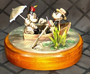 Mickey & Minnie "Sweethearts" Ruderboot Serenade Chilmark Fine Pewter Statue Art - Bild 1 von 12