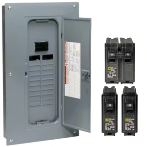 Square D 100 Amp 40 Circuit 20 Space Indoor Main Breaker Box Panel Load Center - Picture 1 of 9
