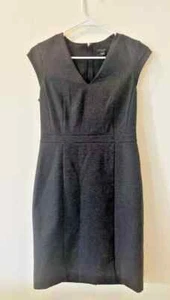 New-Ann Taylor Petite Women's Sleeveless gray Lined Sheath Dress Career Size 2P - Picture 1 of 7