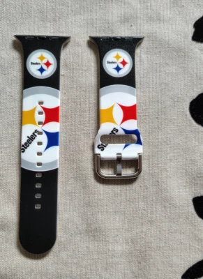 NUEVA correa deportiva para Apple Watch de la NFL 42-49 mm | iPhone | Pittsburgh Steelers Foto 1 de 3