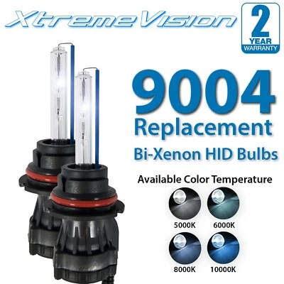 XtremeVision 9004 HID Bi-Xenon Hi/Lo Bulbs - 4300K 5000K 6000K 8000K 10000K - Image 1 of 4