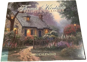 2001 Thomas Kinkade "Painter Of Light" 12 Mo. Calendar 12" x 13" Frameable Art - Picture 1 of 11