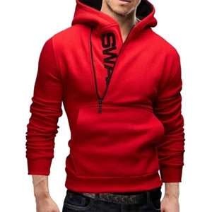 Men Fashionable Hoodie Letter Logo Casual Sweatshirts Hooded Pullover Top - Picture 1 of 8