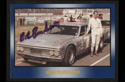 1991 BOB BURCHAM AUTOGRAPHED HQ SIGNED OFFICIALLY LICENSED NASCAR TRADING CARD  - Image 1 of 2