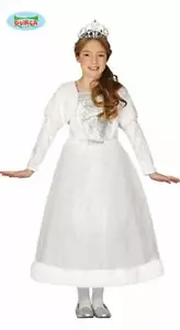 COSTUME CARNEVALE PRINCIPESSA BIANCA VESTITO GUIRCA BAMBINA NUOVO MODELLO WHITE - Foto 1 di 2