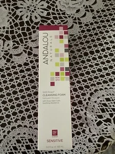 Andalou Naturals 1000 Roses Cleansing Foam 5.5oz Sensitive Rose Stem Cells Vegan - Picture 1 of 2