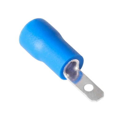 Blue 100Pcs Male  16-14AWG Wire Crimp Connectors Terminal 2.8mm Quick Disconnect - Image 1 of 4