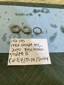 1982 Honda Atc 200 Rear Axle Nuts Hardware 192 - Picture 1 of 9