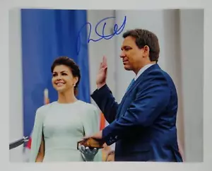 Foto firmada de Ron DeSantis 11x14 autografiada gobernador candidato presidencial 2024 - Imagen 1 de 2