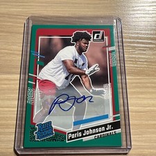 2023 PANINI DONRUSS PARIS JOHNSON JR Auto Green